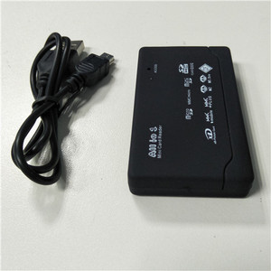 6 In 1 Mini çoklu kart okuyucu SD XD MMC MS CF USB bellek kart okuyucu gümüş ve siyah renk - Product Image 6