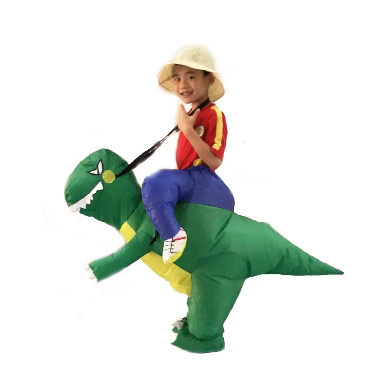 Al por mayor inflable traje de aire soplado de paseo en animales de T-rex dinosaurio traje para niños