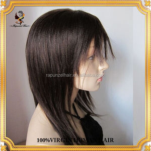#2สีน้ำตาลเข้มยากิบราซิลผมRemyมนุษย์ลูกไม้ด้านหน้าวิกผมม้าด้วย - Product Image 5