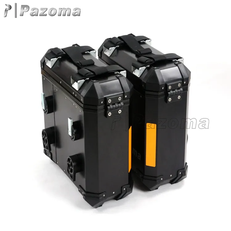 공장 가격 Pazoma 고품질 알루미늄 36L 블랙 범용 오토바이 사이드 박스 거리 자전거