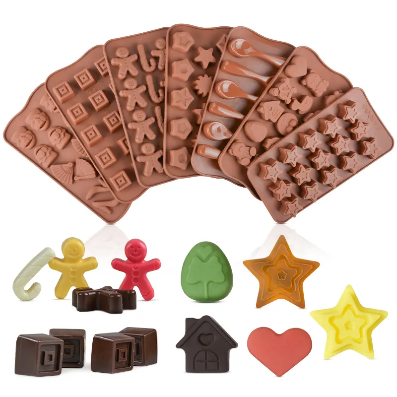 Wholesale Cake Decoration Tools Animal dinosaur flower Rose Fondant Cake Candy Silicone Molds Creative DIY Chocolate Mold