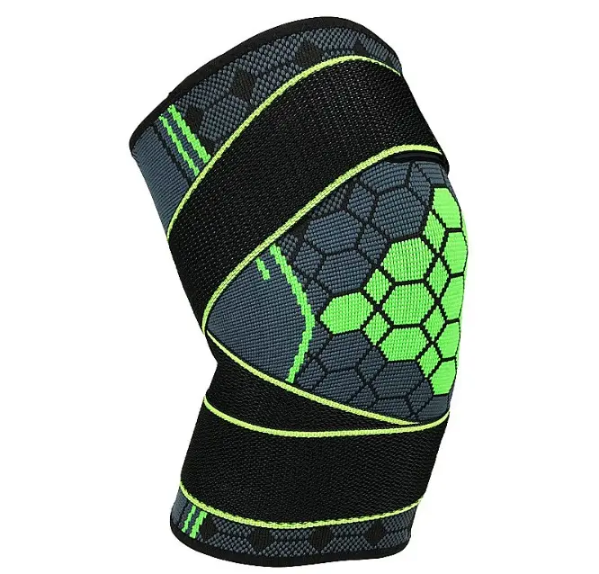 Nylon Sport Gym Elastic Knee compressão manga suporte Arthritis Injury Protector # HX-40