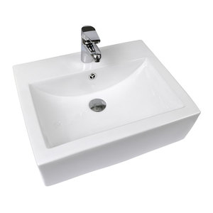 Banheiro Pia De Porcelana Retangular com <span class=keywords><strong>Overflow</strong></span>