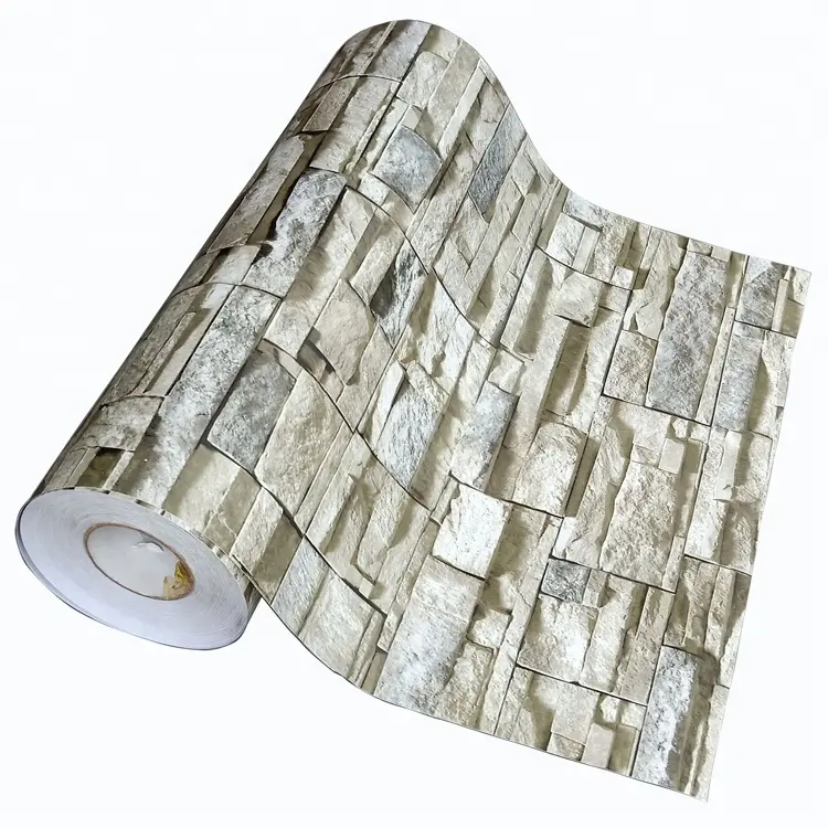 ホットセールホーム装飾石パターン自己接着3Dレンガ壁紙