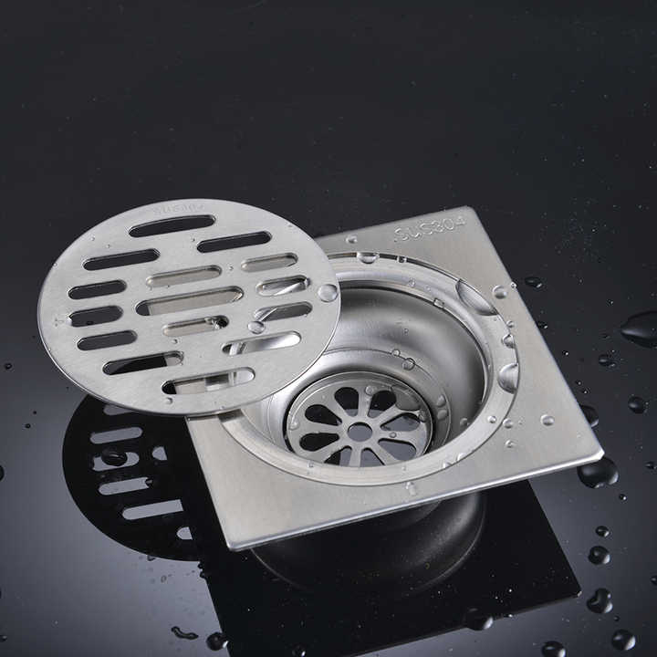 Bathroom Brushed 304 Stainless Steel Floor Drain