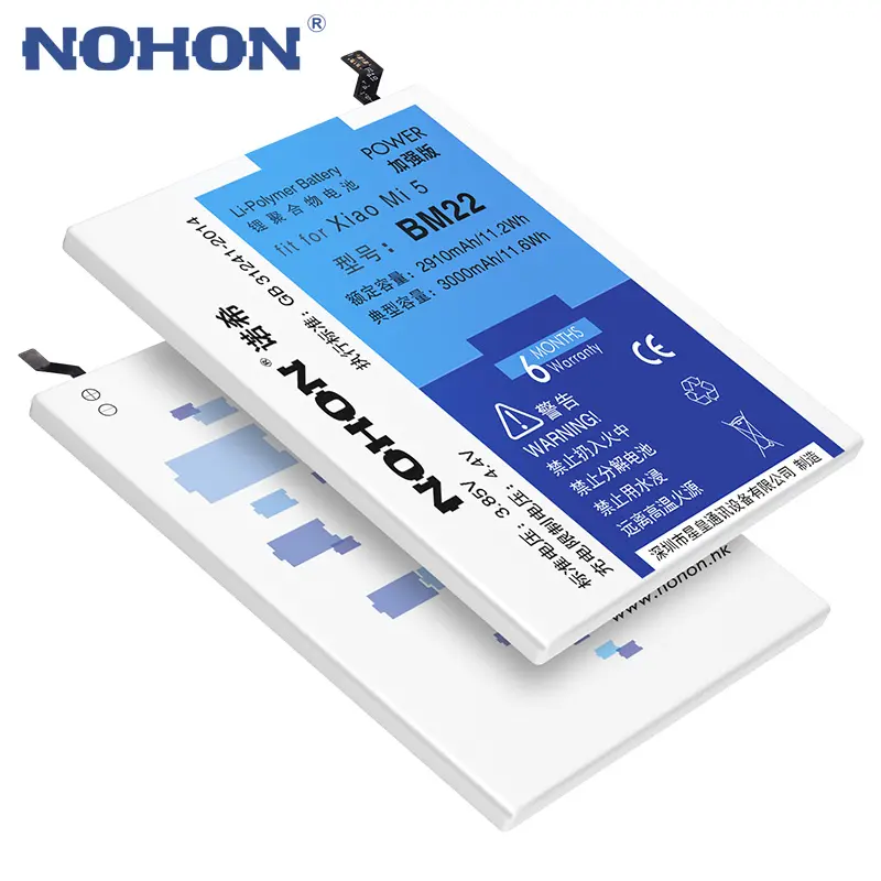 NOHON BM22 Batteria Per Xiaomi Mi 5 Sostituzione Della Batteria 2910-3000mAh