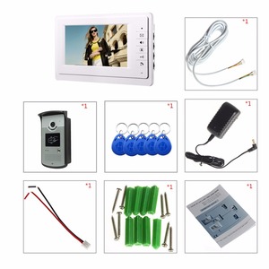 Sistema de intercomunicación de videoportero con cable con lector de tarjetas RFID Kits de timbre de video