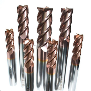 1/8&quot; 5/32'' 3/16&quot; 1/4&quot; 5/16&quot; 3/8&quot; 1/2&quot; High Speed Steel HSS 4 Flute Straight Shank Square Nose End Mill <strong>Cutter</strong> CNC Router Bits C - Product Image 2