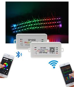 Светодиодный Wi-Fi контроллер SP108E WS2812B WS2811 WS2801, беспроводной пульт дистанционного управления с приложением для iOS и Android, 5 В ~ 24 В постоянного тока, SP108E для SK6812 SK681