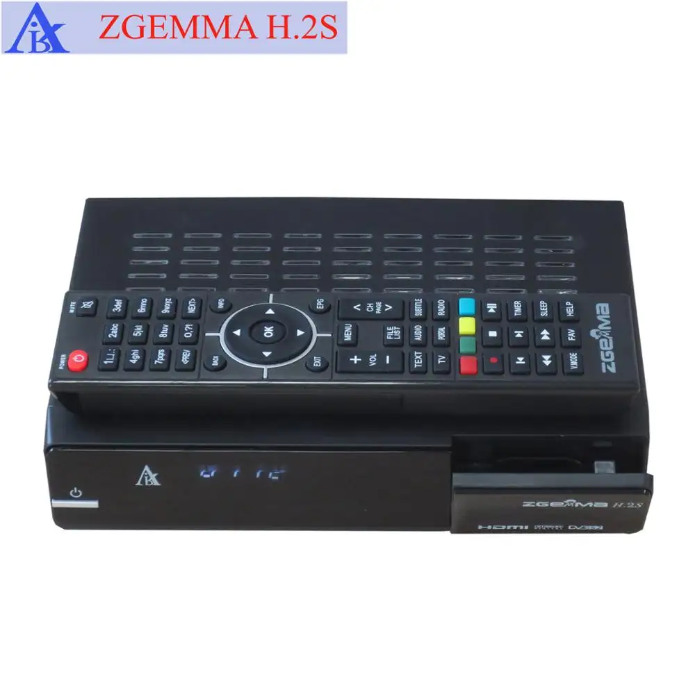 Спутниковый ресивер Enigma 2 MPEG4 HD ZGEMMA H.2S, двойной тюнер, спутниковый ресивер с оригинальным дистанционным управлением zgemma