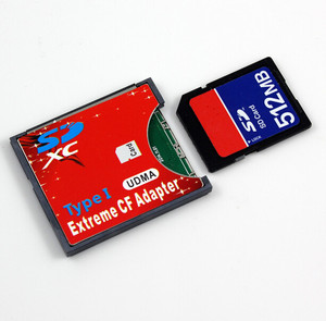新的更高质量的SD到CompactFlash CF II型存储卡读卡器适配器cf卡适配器 - Product Image 3