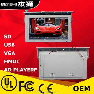 14/16/19/21 inç tavan led tv için araba, çatı montaj monitör aşağı cd otobüs video reklam oyuncu usb sd usb wifi fonksiyonu - Product Image 3