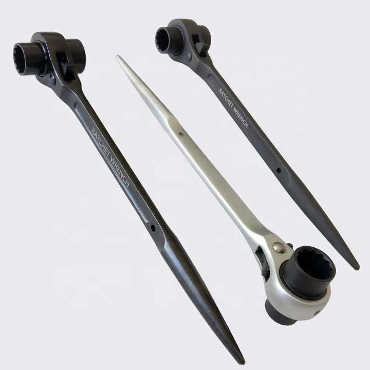 Scaffolding Key Ratchet Type 17/19/21/22/23/24/26/27/30/32/36/41/46mm Spanner Wrench