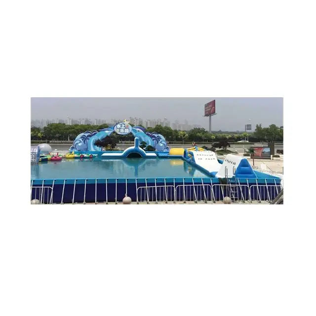 Piscina de agua portátil con marco de Metal de PVC, juegos deportivos para niños al aire libre, en venta