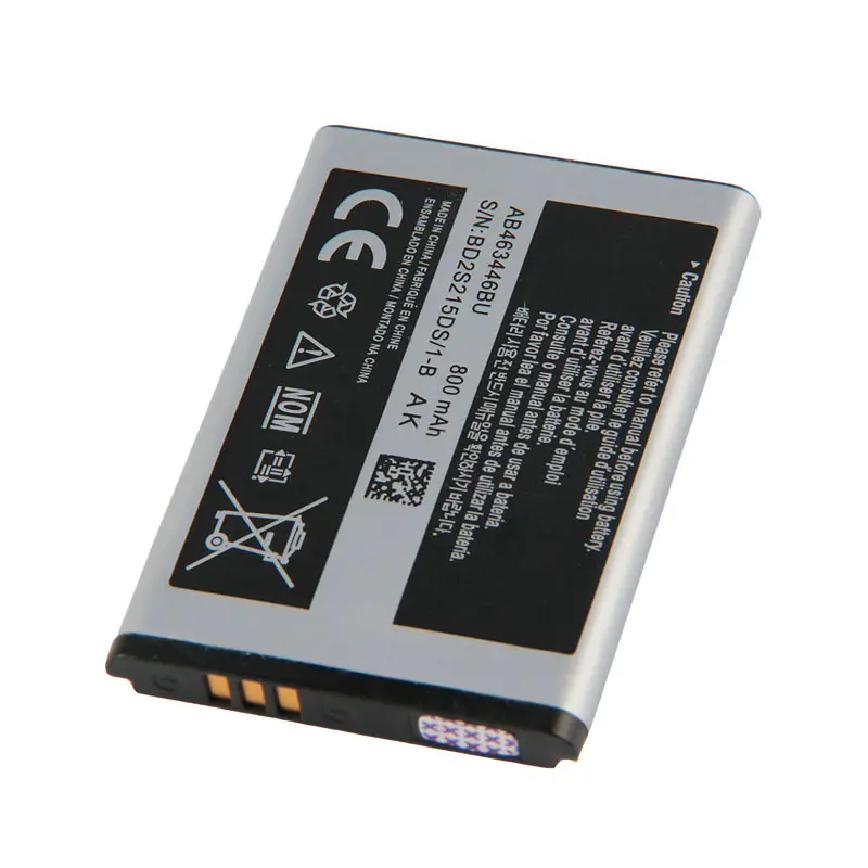 Pilas de iones de litio de 800mAh para teléfono móvil, baterías originales para Samsung X208 AB463446BU, precio bajo, venta al por mayor