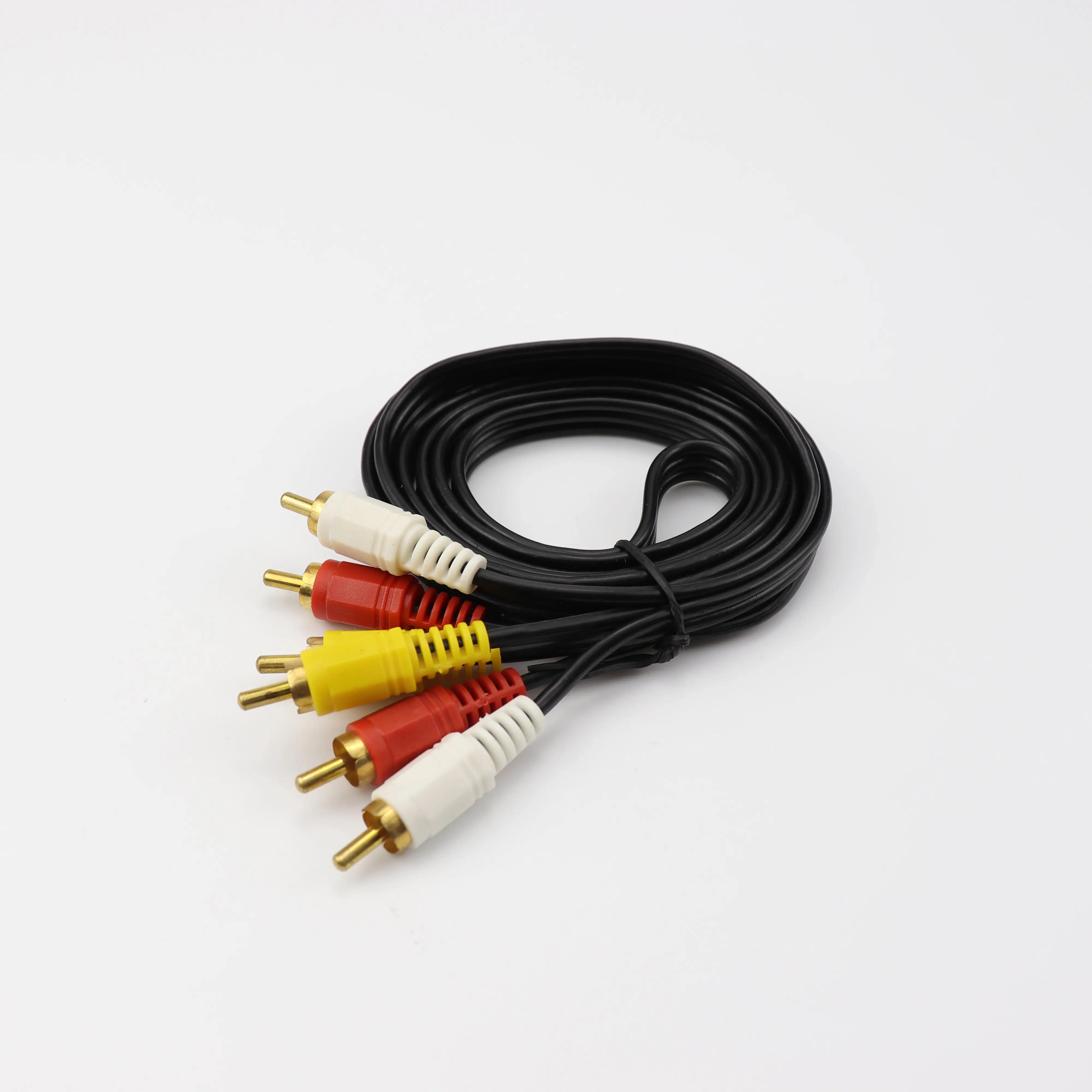 Gold Plated 3 Rca Male to 3 Rca Male Audio Video Extension Cable 3RCA Audio Cable