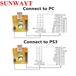 Аркада контроллер USB интерфейс, 2 игрока MAME Multicade клавиатура энкодер, USB к Jamma Игровая плата управления - Product Image 6