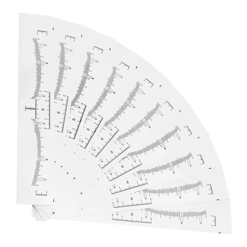 Oem/odm สติกเกอร์แบบใช้แล้วทิ้ง,ไม้บรรทัดคิ้วแต่งหน้าถาวรเครื่องมือสร้างคิ้วไม้บรรทัดวัดคิ้วสำหรับ Microblading