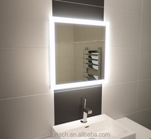Modern Fashion Design Wall-Mounted LED Grande Frameless Banho Espelho Iluminado para uso do quarto Bath