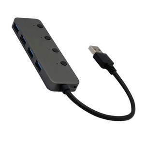 PEC-H080 <span class=keywords><strong>Usb</strong></span> 3.0 <span class=keywords><strong>Hub</strong></span> Met 4 Poorten Voor Gegevensoverdracht Met Schakelaar - Product Image 1