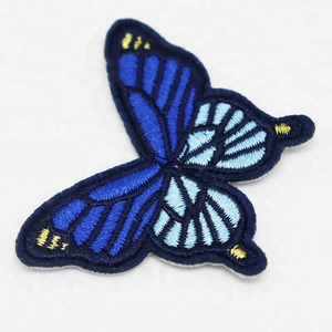 Mảng vá thêu hình bướm màu xanh lam tùy chỉnh, dán ủi lên, dành cho mũ và váy nữ - Product Image 3