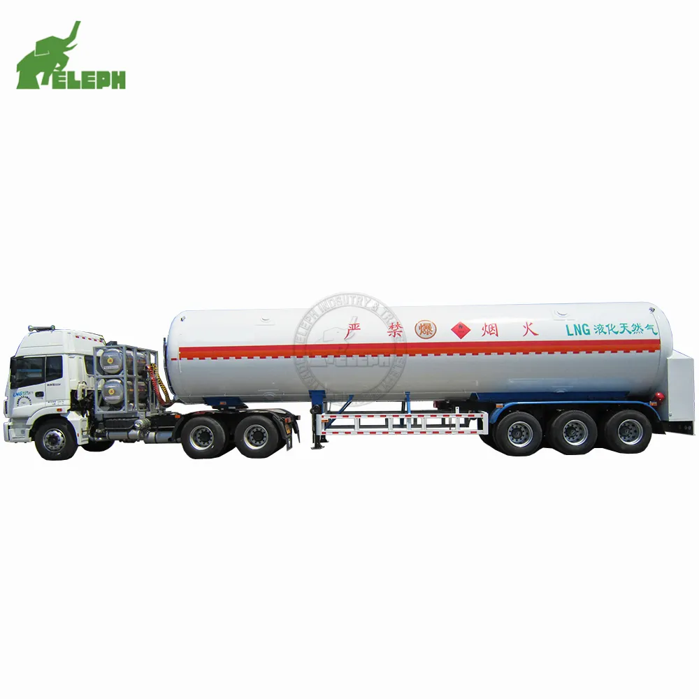 2 axles Cryogenic Liquified natural gas liquid Oxygen nitrogen argon lng co2 tank semi trailer for sale