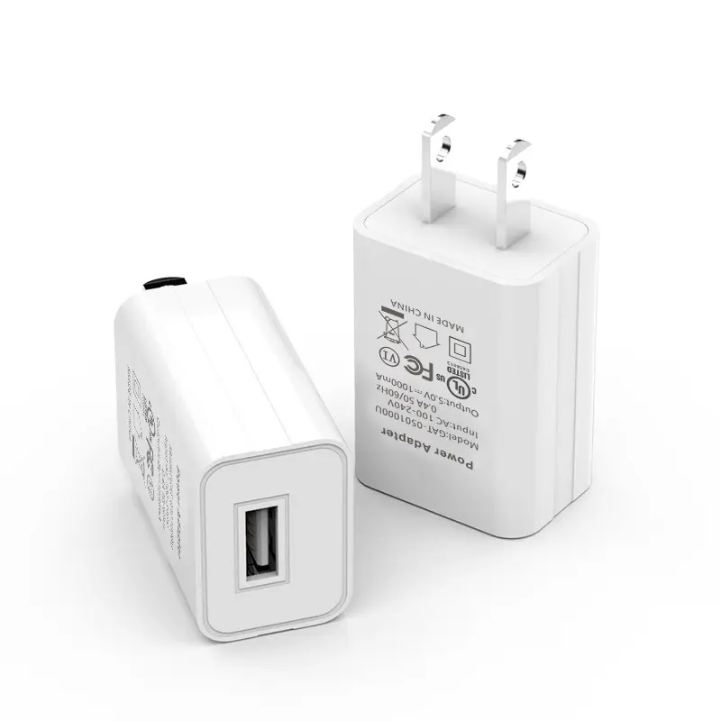 Global Approval Fast Charging 5W US Plug 5V 1A Power Adapter For Consumer Electronic Product Usb Wall Chargers For Phone