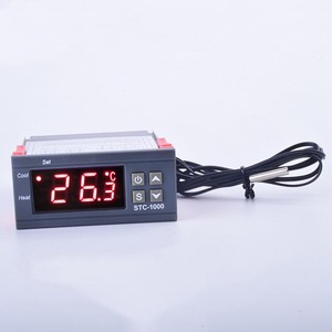 Incubadora termostato digital led, 2 saídas relé controlador de temperatura digital STC-1000 110v-220vac, 12/24dc 10a com aquecedor e refrigerador