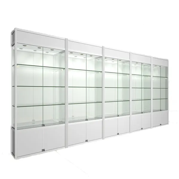 Boutique shelf titanium alloy glass display cabinet sample cabinet product showcase gift showcase jewelry counter
