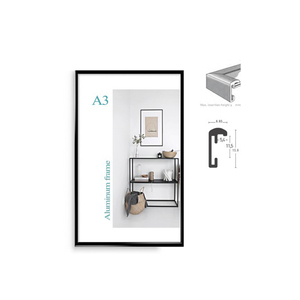 定制A1 A2 A3 A4尺寸新设计壁挂铝金属相框海报架 - Product Image 1