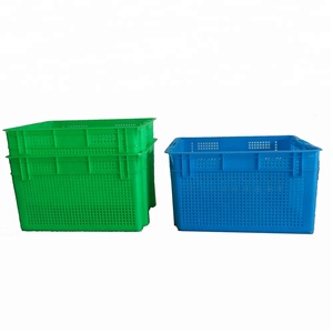Almacenamiento apilable de anidamiento, cajas de logística, uso agrícola, caja de cesta de plástico HDPE, diseños apilables, de madera PP a granel - Product Image 4