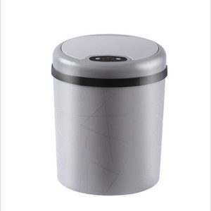 Haogle Novo <span class=keywords><strong>Design</strong></span> Redonda Auto-indução De Papel Plástico Lixo Lixo Lixo Caixa Lixo Lixo Caixas De Lixo De Plástico Para Venda