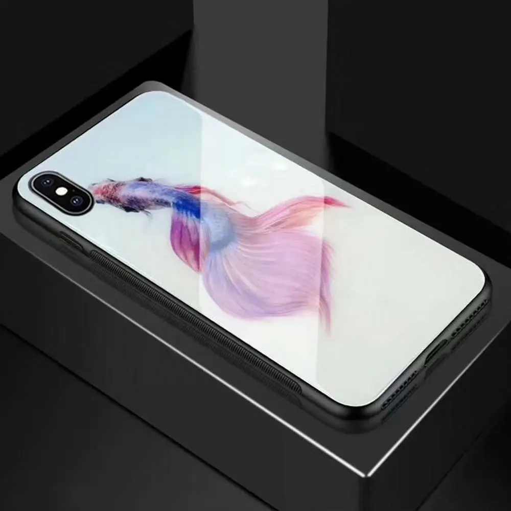 Wadegroup 유리 휴대폰 커버 케이스 아이폰 6s 7 8 플러스 x xr xs max 11 pro 12 미니 5.4 6.1 5.8 6.5 6.7 인치