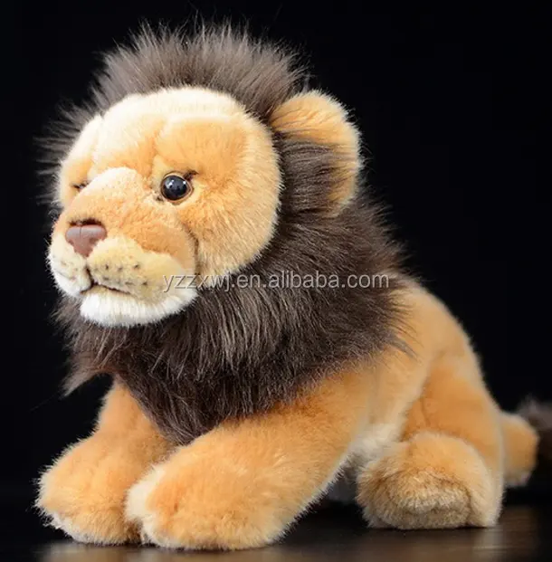 Campione gratuito peluche leone giocattoli/simpatici giocattoli di leone farcito/morbido leone seduto giocattoli per bambini