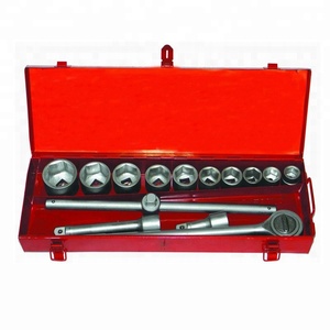 14 个 3/4 “铬钒大套筒组和棘轮扳手和手工具