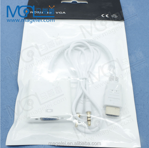 Convertidor de Cable de audio y vídeo HDMI a VGA, analógico, Digital, HD 1080P, para PC, portátil, tableta, HDMI macho a VGA