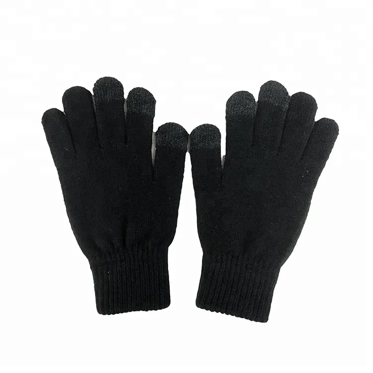 Guantes de pantalla táctil para hombre, gran oferta, logotipo acrílico impreso, personalizados, para mantener el calor en invierno