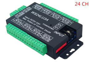WS24LU3A 24CH DMX512 DMX декодер светодиодный диммер контроллер DC5V-24V 24 каналов 3А светодиодный декодер постоянного напряжения общий анод - Product Image 5