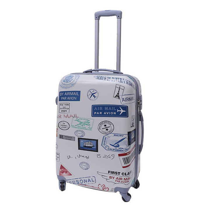 OEM ODM 360 Degree Spinner 4 Wheels Combination Lock Travel Suitcase Hard Print ABS PC 3pcs Trolley Luggage Set