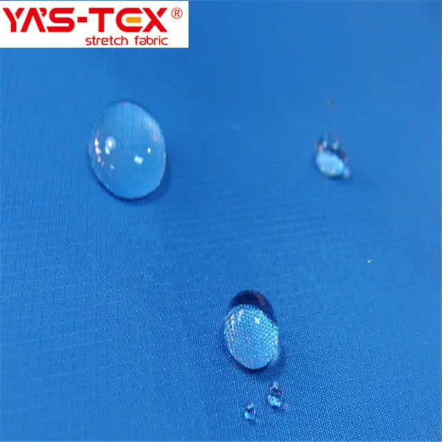 Shaoxing textil tejida de spandex elástica impermeable de tela a prueba de agua estirado tela resistente al agua de tela de spandex