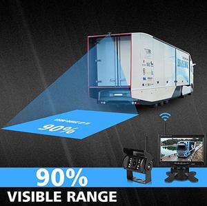 Kit de cámara de visión trasera inalámbrica para camión, caravana y remolque, con pantalla HD de 7 "y 18 LED de visión nocturna impermeables - Product Image 3