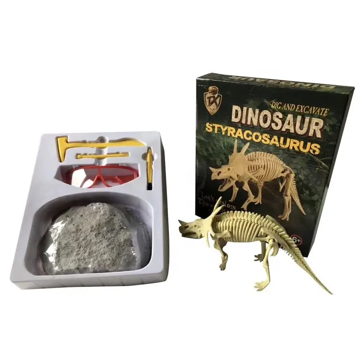 Esqueleto de brinquedo educacional cavar-lo descobrir fossil dinossauro ovo kit de escavação