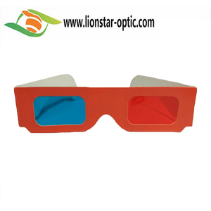 Fabrika kaynağı fiyat özelleştirilmiş baskı logosu kağıt kırmızı mavi gözlük kağıt anaglyph 3d gözlük 3D görüntü ve film için