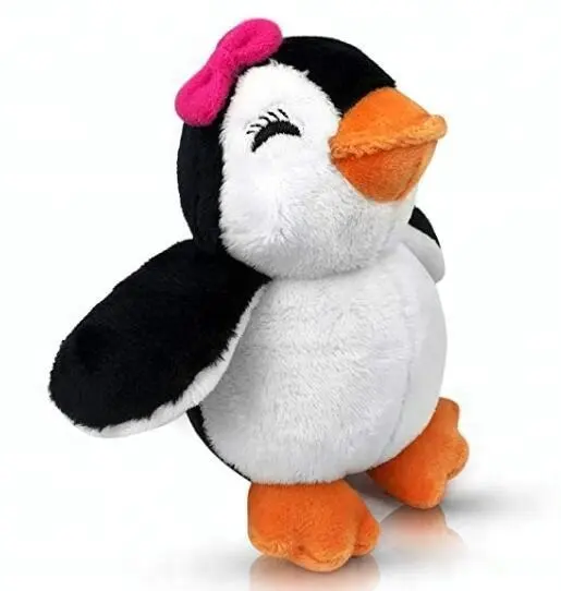 Campione gratuito peluche QQ pinguino giocattolo/farcito ragazza pinguino peluche animale adatto a neonati e bambini