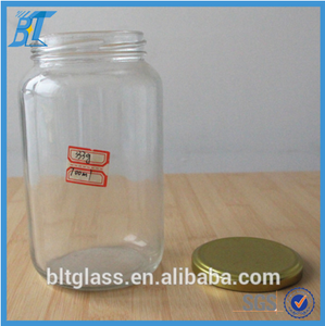 1000 ml עגול ענק זכוכית מזון כביסה אחסון צנצנות עם מכסים אטומים סיטונאי
