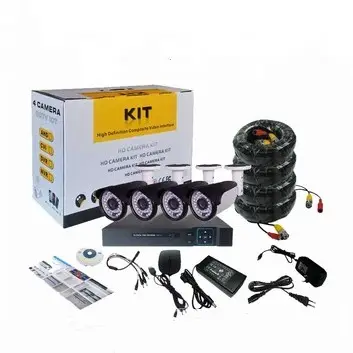 4CH 5 en 1 Kit DVR con 4 Pcs 2MP impermeable cámara de seguridad