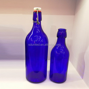 批发中国制造商750毫升钴蓝色水玻璃瓶伏特加 - Product Image 2