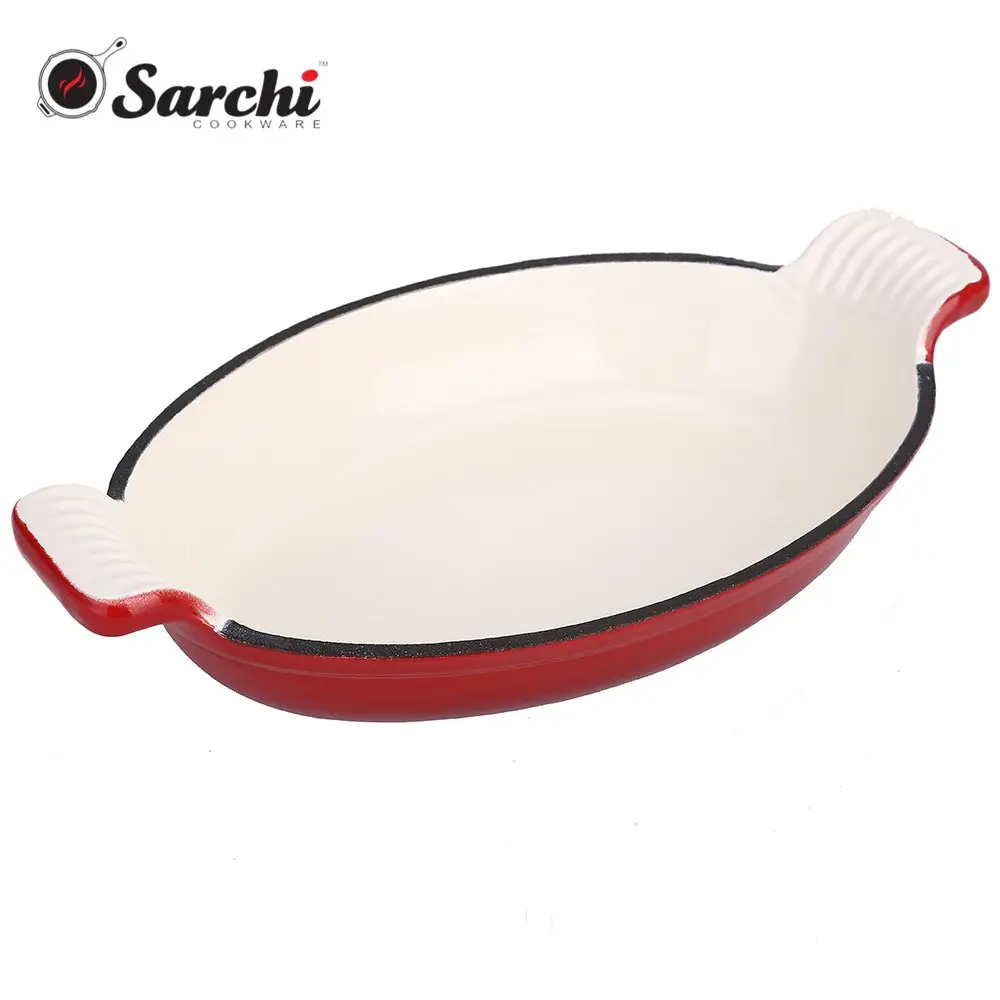 Hot bán 1.5 QT tráng men rang Pan soong cá gang phục vụ món ăn Pan