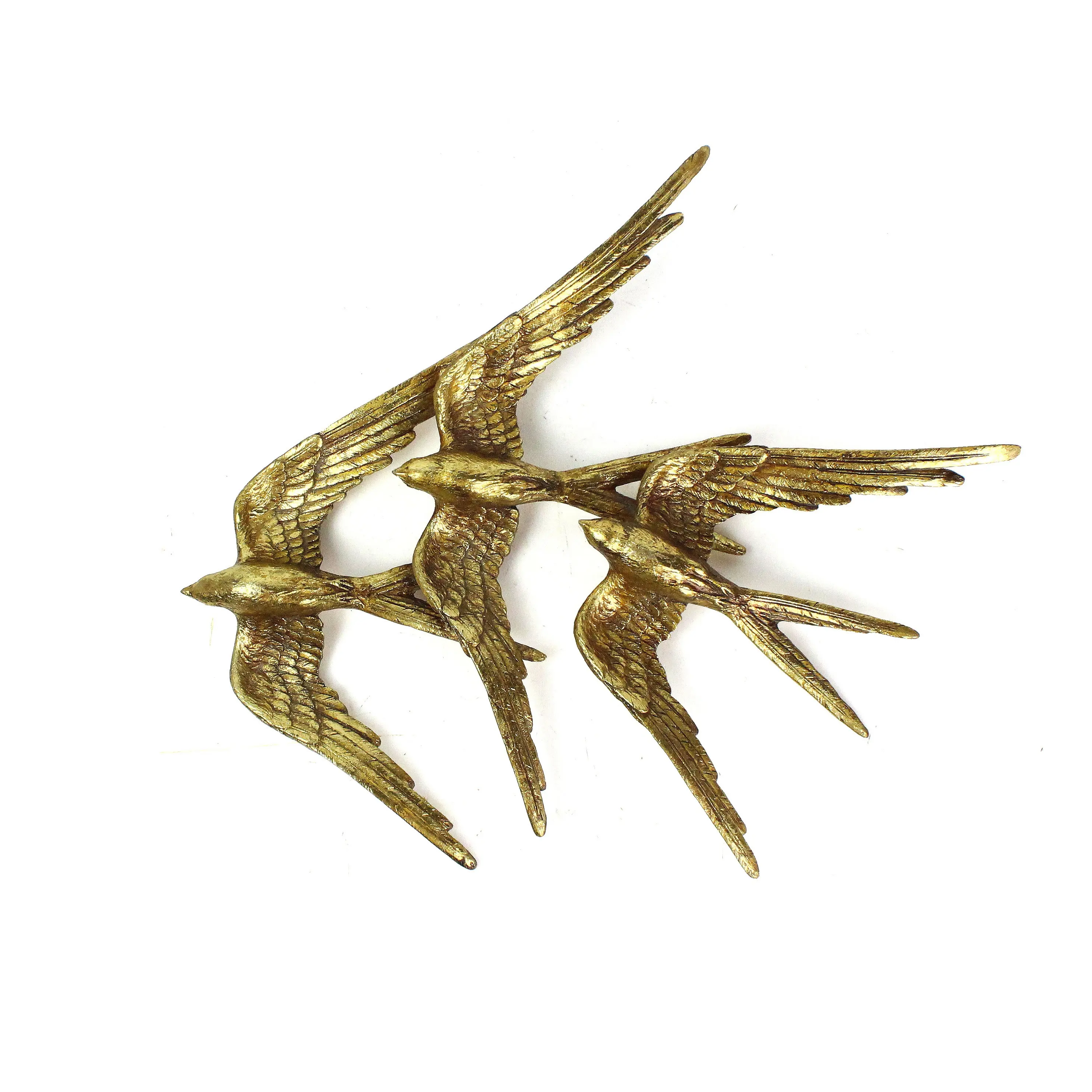 Resina Oro 3D Rondine Uccello Parete Hangdings Arti Adesivi Decorazioni Per La Casa