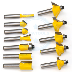 Kits004 12Pcs סט 8mm Shank טונגסטן קרביד טיפ חותך TCT עץ נגרות נתב לעץ
